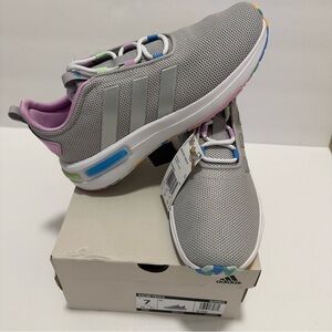 Adidas Kid’s Racer TR23 Grey/Silver Metallic/Bliss Lilac Size 7 Big Kid